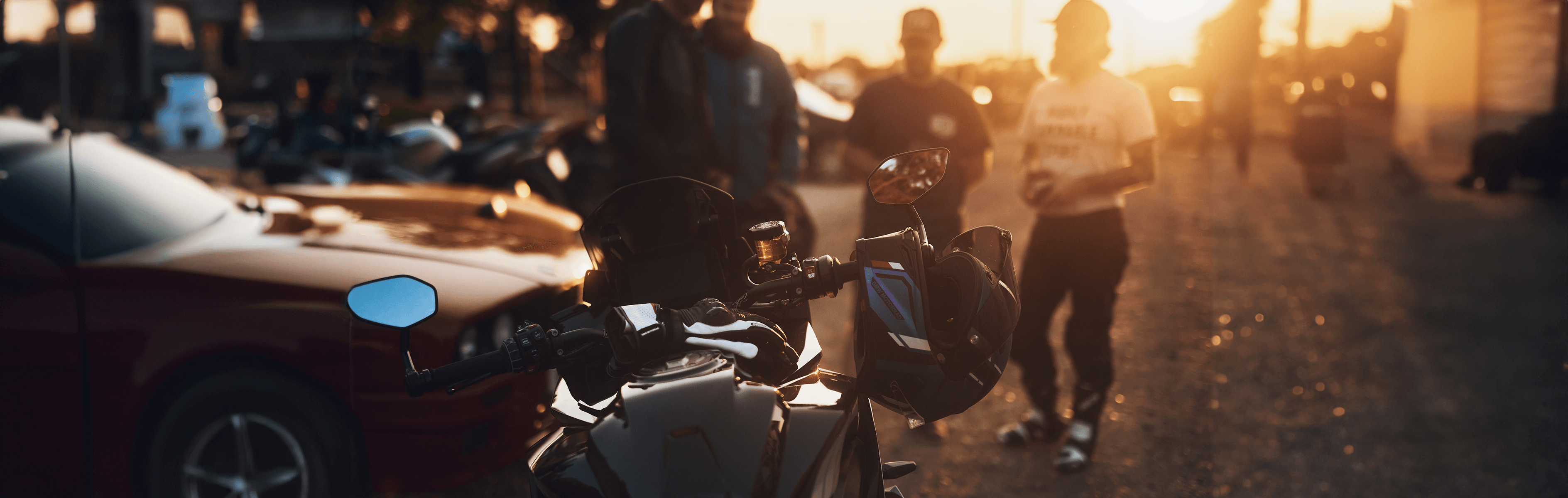 Motor rijden in de zomer