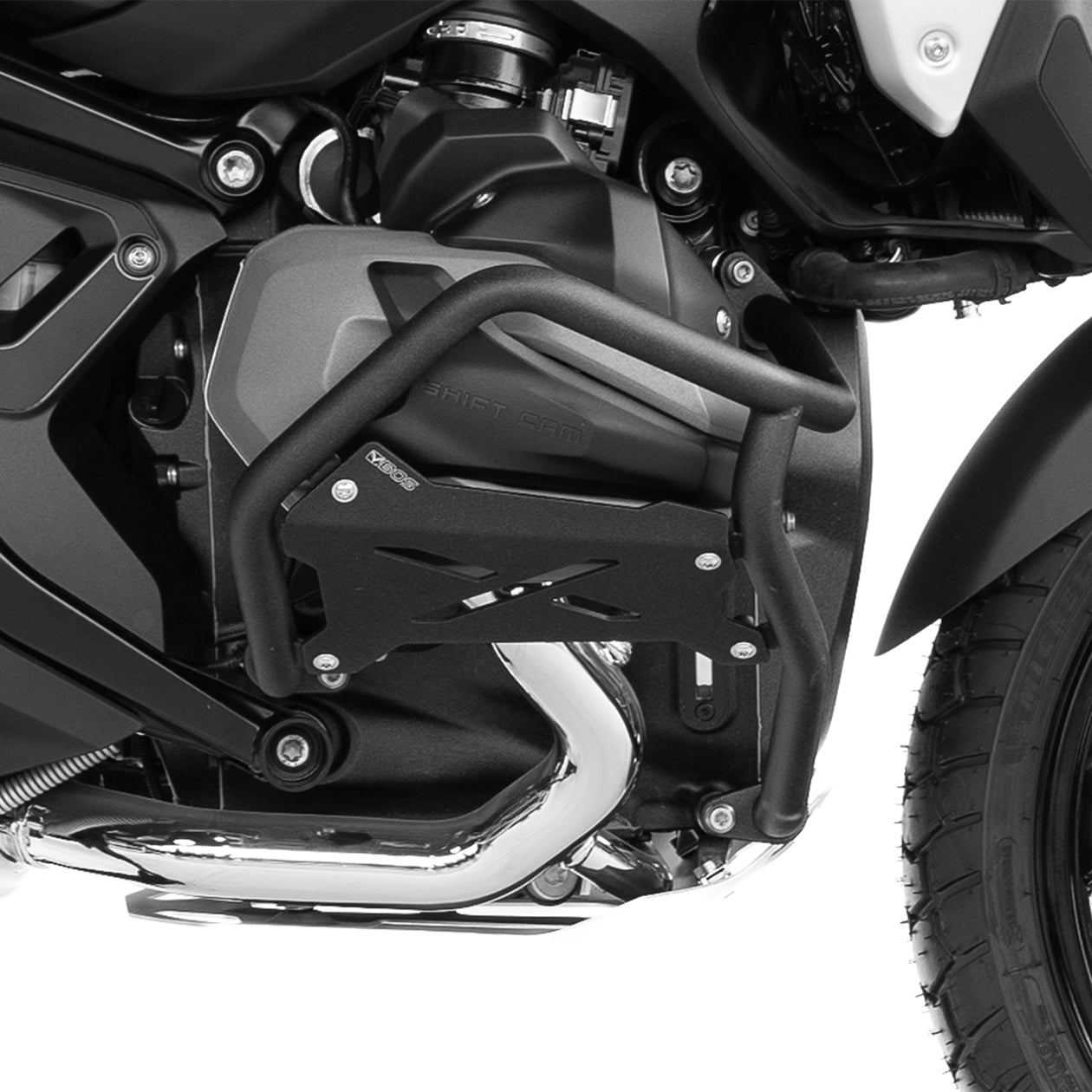 BOS Motoruitlaat R 1300 GS Adventure| 2024 TILL NOW | BOS Engine Protection Bars Pro BlackCoated
