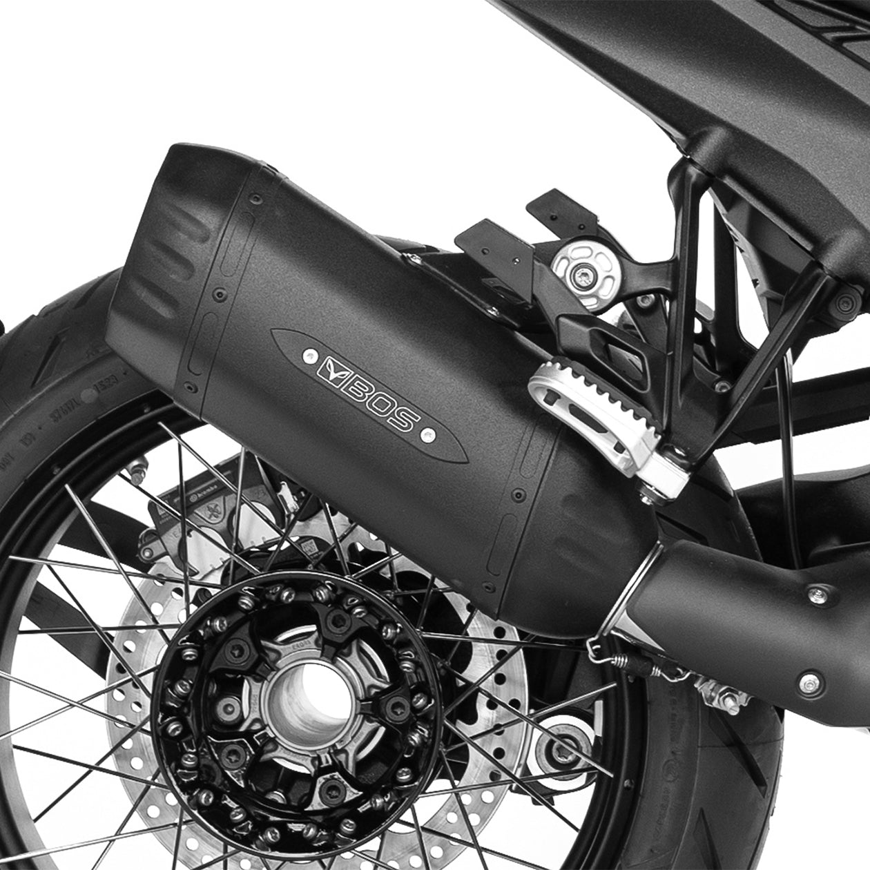 BOS Motoruitlaat R 1300 GS Adventure | 2024 tot nu | BOS DesertFox Double D BlackCoated